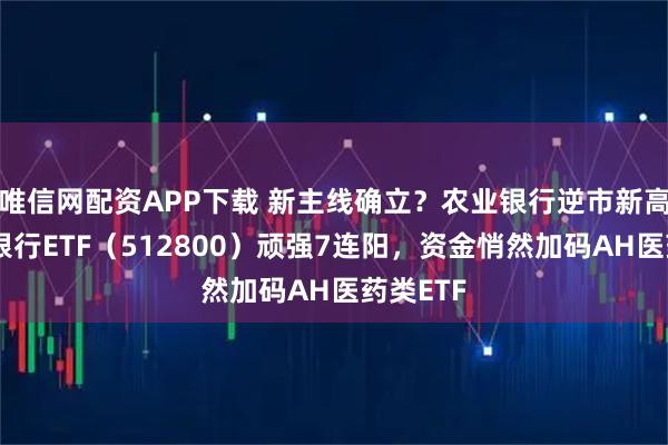 唯信网配资APP下载 新主线确立？农业银行逆市新高，百亿银行ETF（512800）顽强7连阳，资金悄然加码AH医药类ETF