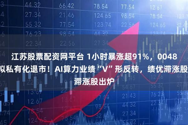 江苏股票配资网平台 1小时暴涨超91%，00489，拟私有化退市！AI算力业绩“V”形反转，绩优滞涨股出炉
